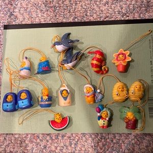Mini Winnies Keychains with removable rubber costumes